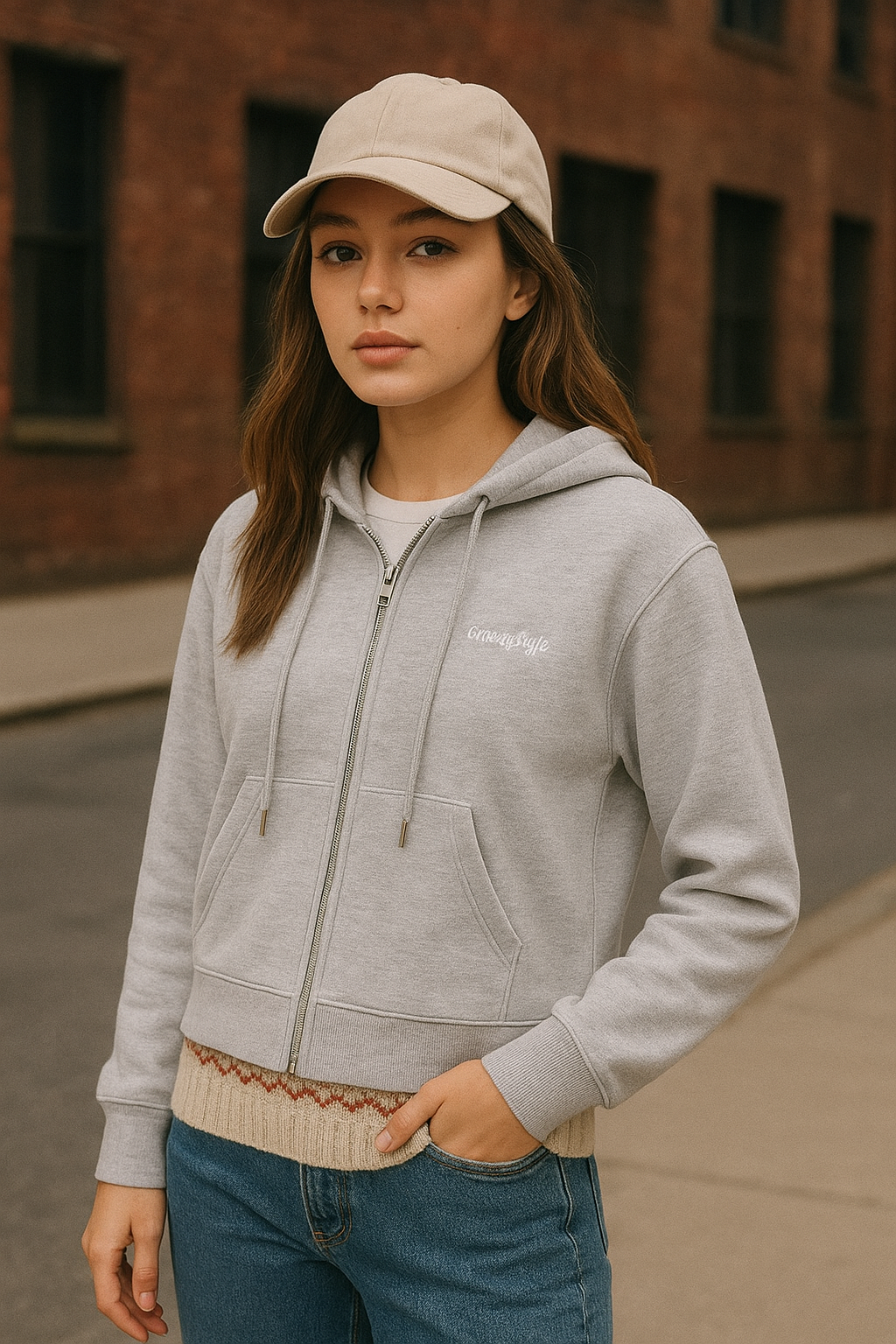 سویشرت کلاهدار و زیپ دار مدل grooverhyme_سبک اسپرت و راحت