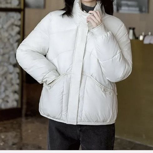 کاپشن کوتاه پفی زنانه مدل Drawstring _گرم و سبک باطراحی اسپرت