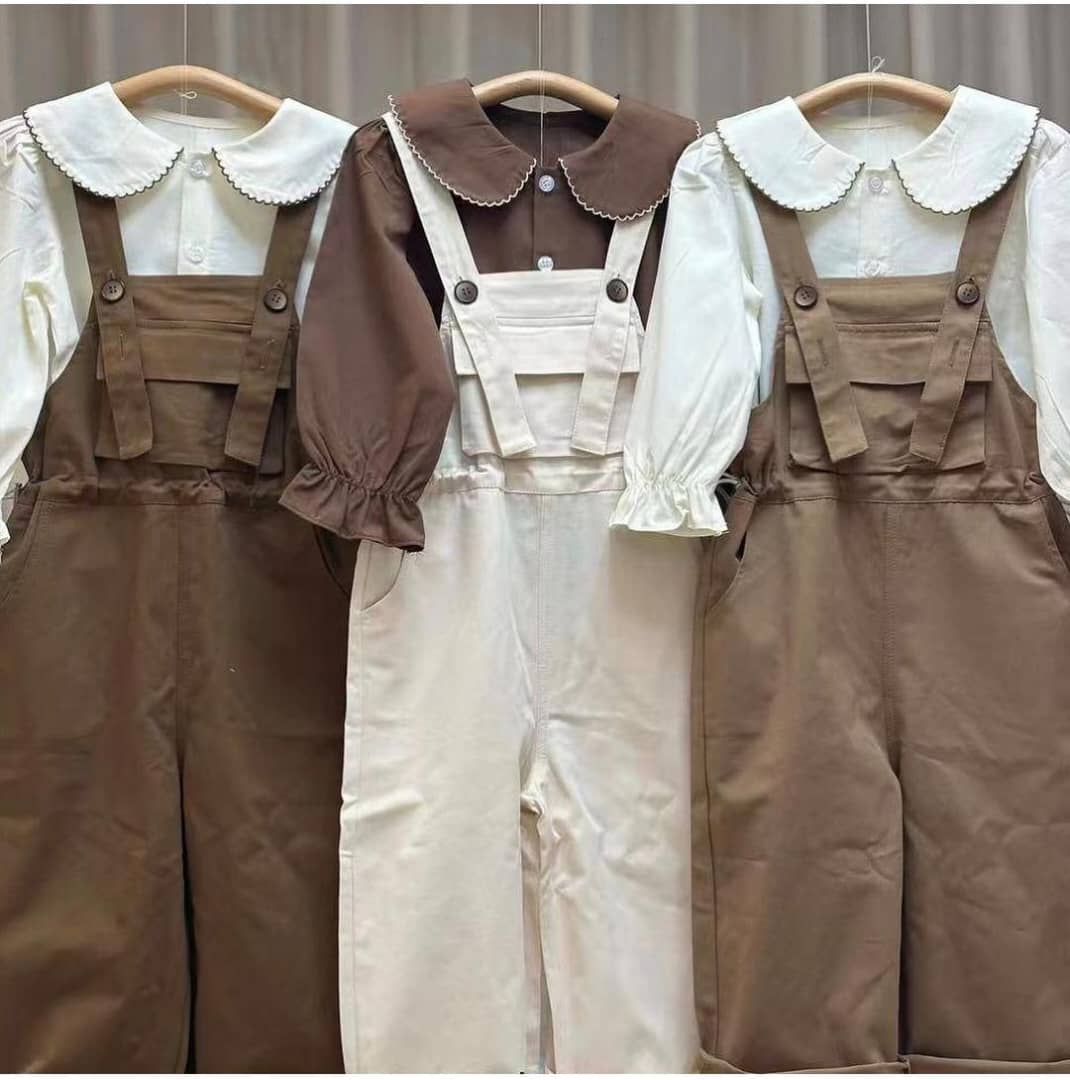 ست شومیز و بیلر دخترانه مدل کلاسیک وینتج