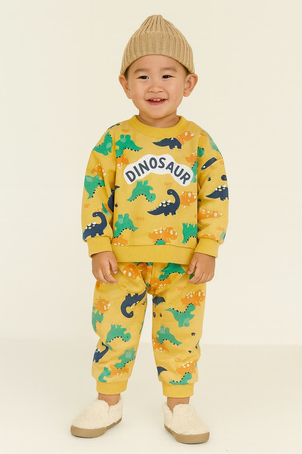 ست دورس پسرانه طرح دایناسوری دو تیکه بلوز و شلوار